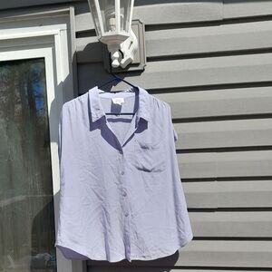 Olive & Oak Light Purple Button Down Shirt Womens Large